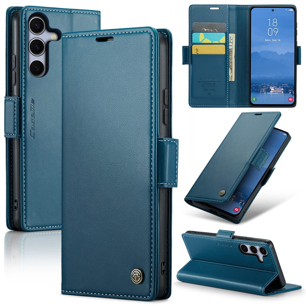 Galaxy S25 Plus Glänzende Wallet-Hülle – RFID-Schutz & Ständer