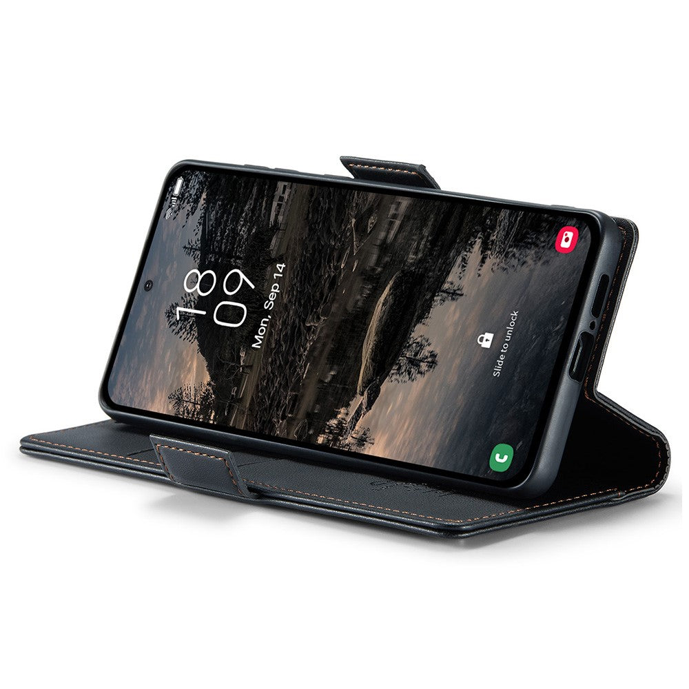 Galaxy S25 Plus Glänzende Wallet-Hülle – RFID-Schutz & Ständer