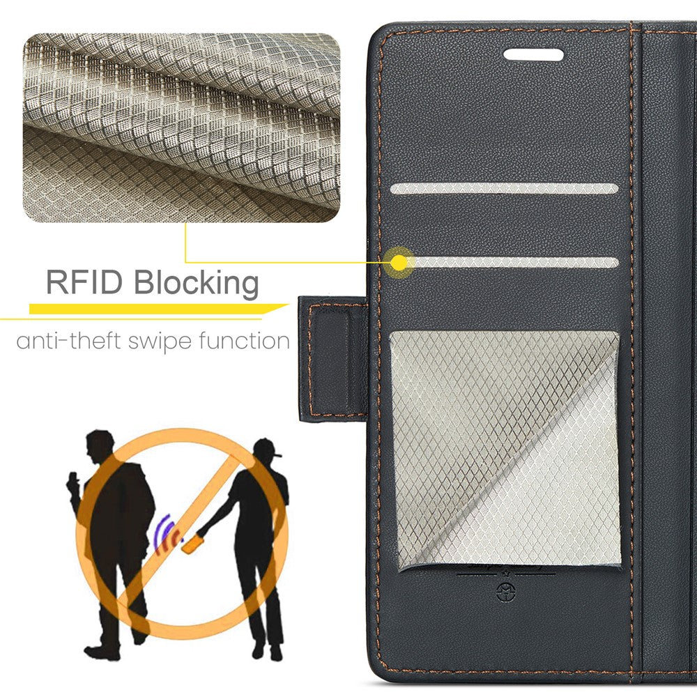 Galaxy S25 Plus Glänzende Wallet-Hülle – RFID-Schutz & Ständer