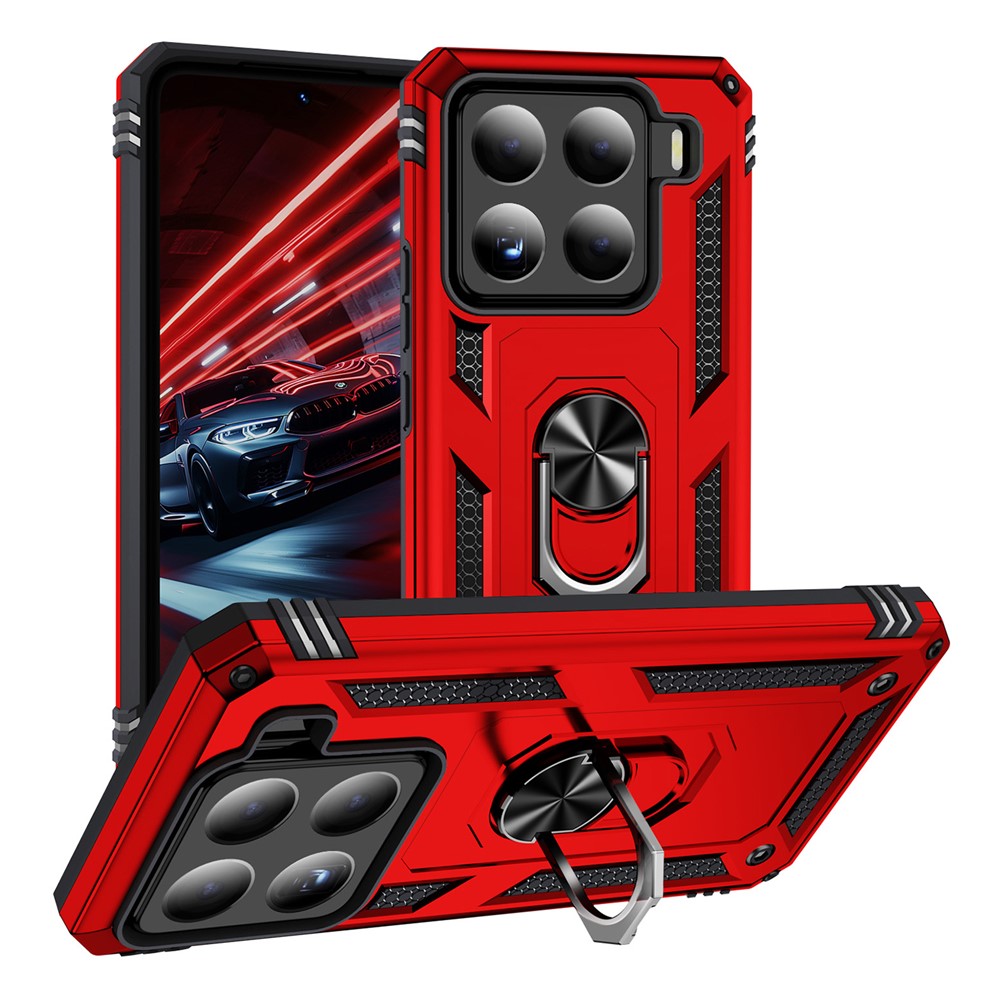 For Xiaomi 15 Case PC + TPU Phone Cover with Rotary Ring Kickstand