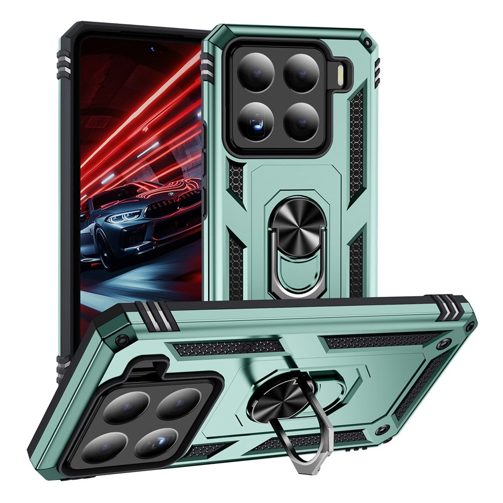 For Xiaomi 15 Case PC + TPU Phone Cover with Rotary Ring Kickstand