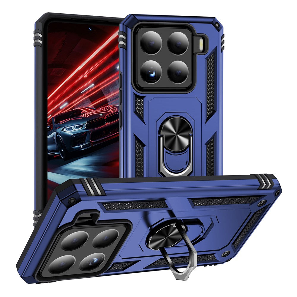 For Xiaomi 15 Case PC + TPU Phone Cover with Rotary Ring Kickstand