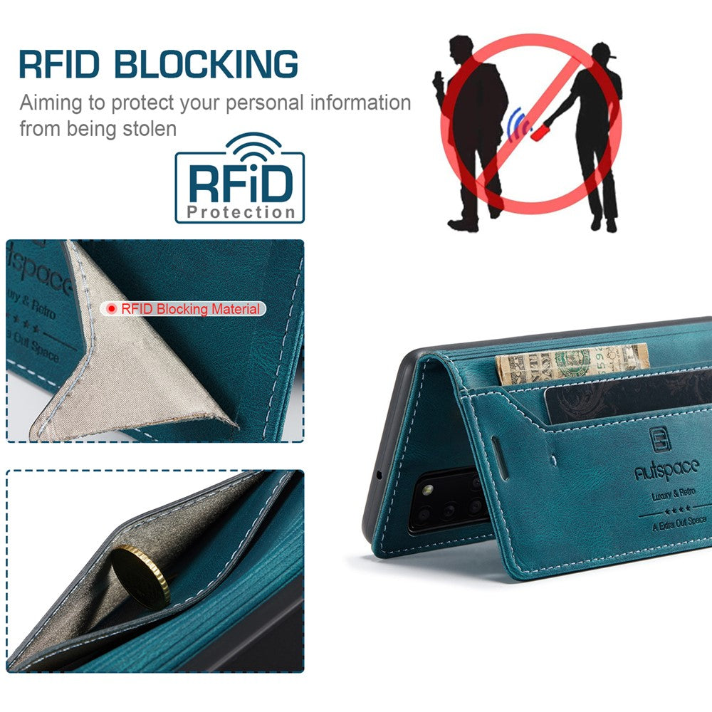 Galaxy A31 Wallet-Hülle – Mit RFID-Blockierung & Kartenhalter