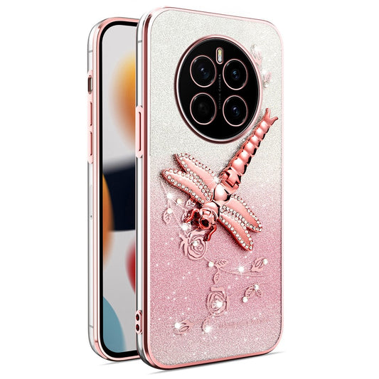 Honor Magic7 5G Handyhülle – KADEM Libelle Ständer TPU Blumen Glitzer