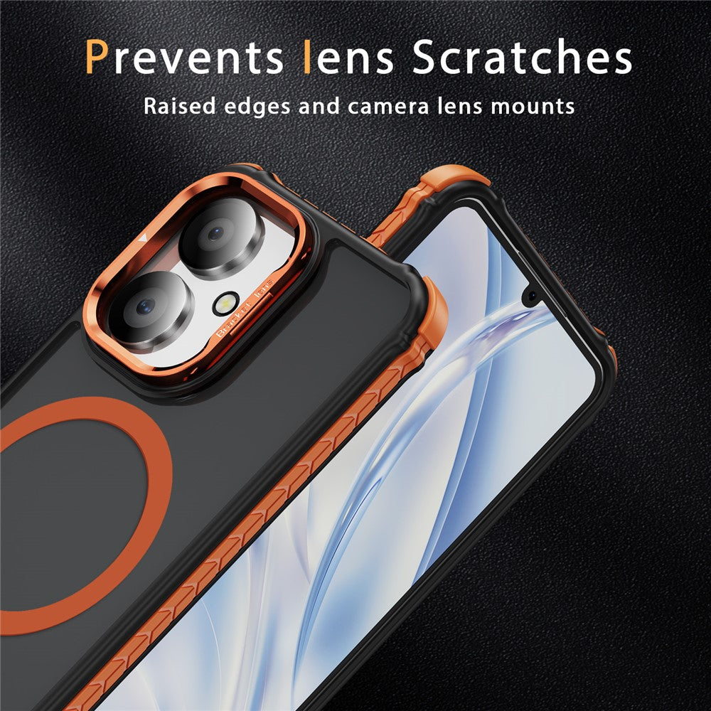 Matte Phone Cover for Xiaomi Redmi 13C 5G / 13C 4G / 13R 5G / Poco M6 5G Magnetic Case with Lens Kickstand