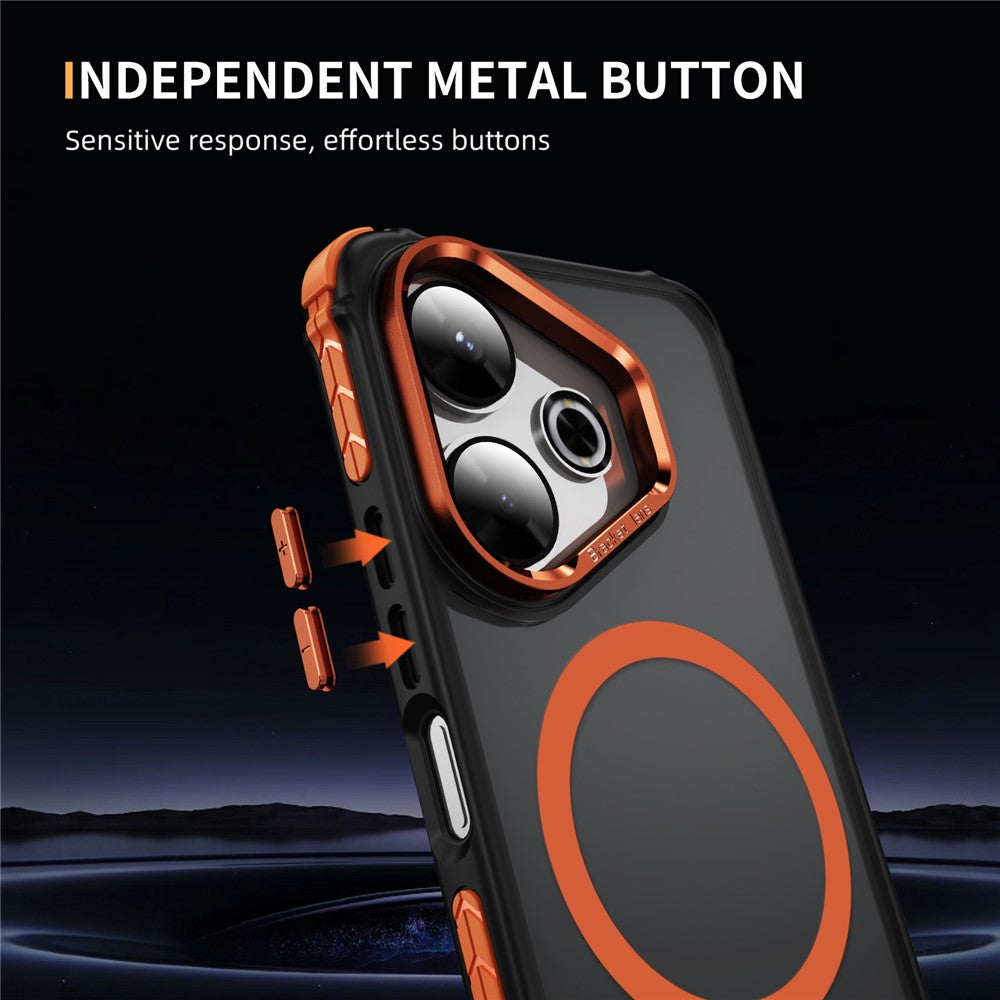 For Xiaomi Redmi 13 5G / 13 4G Case with Lens Kickstand Matte Phone Back Cover Magnetic Case