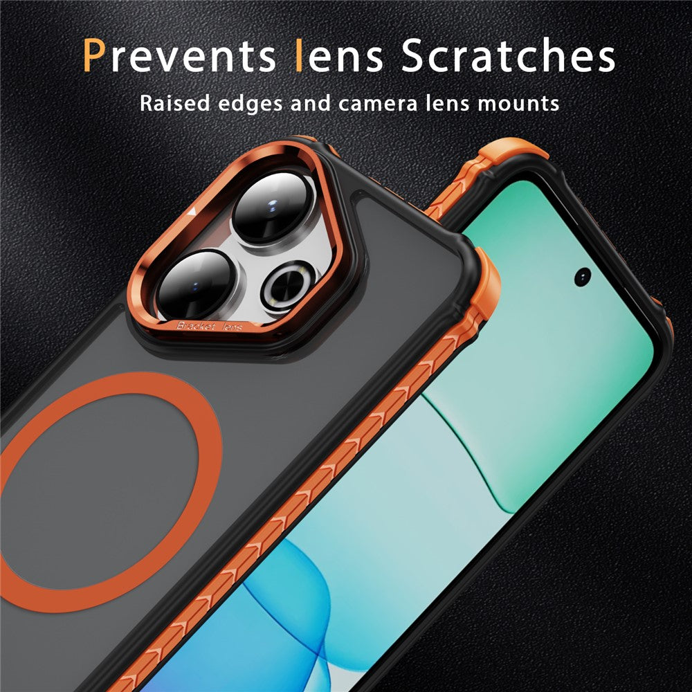 For Xiaomi Redmi 13 5G / 13 4G Case with Lens Kickstand Matte Phone Back Cover Magnetic Case