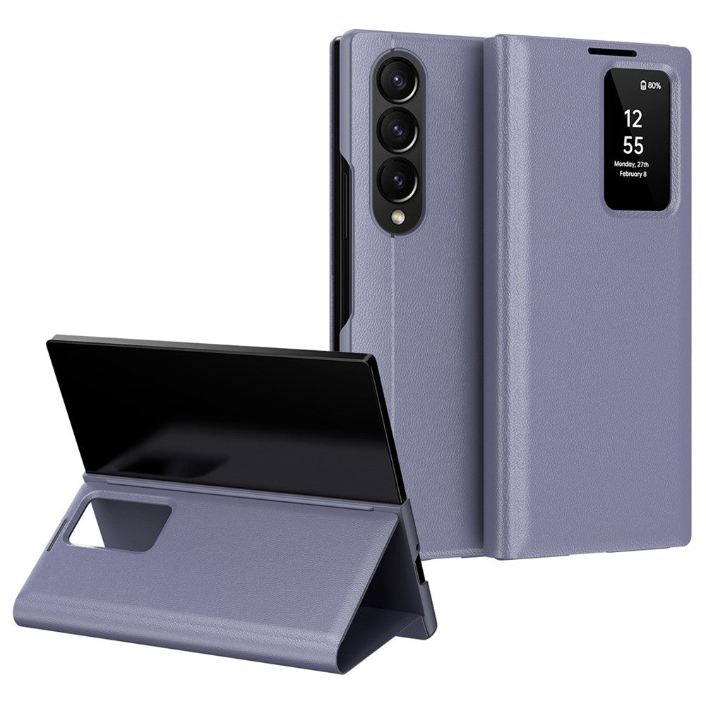 Galaxy Z Fold3 5G Lederhülle – Mit Kartenfach & Smart-View Fenster