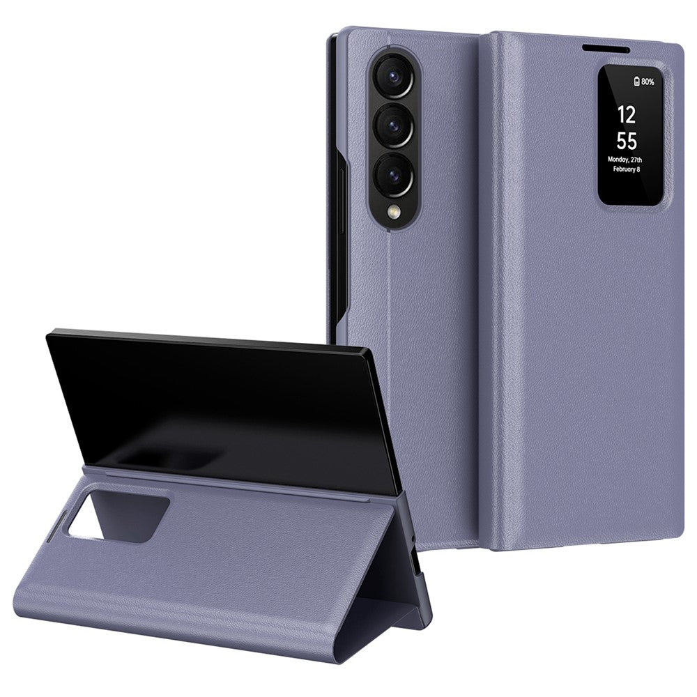 Galaxy Z Fold4 5G Lederhülle – Mit Kartenfach & Smart-View Fenster