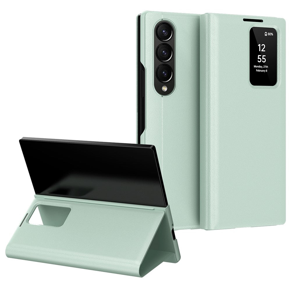 Galaxy Z Fold4 5G Lederhülle – Mit Kartenfach & Smart-View Fenster