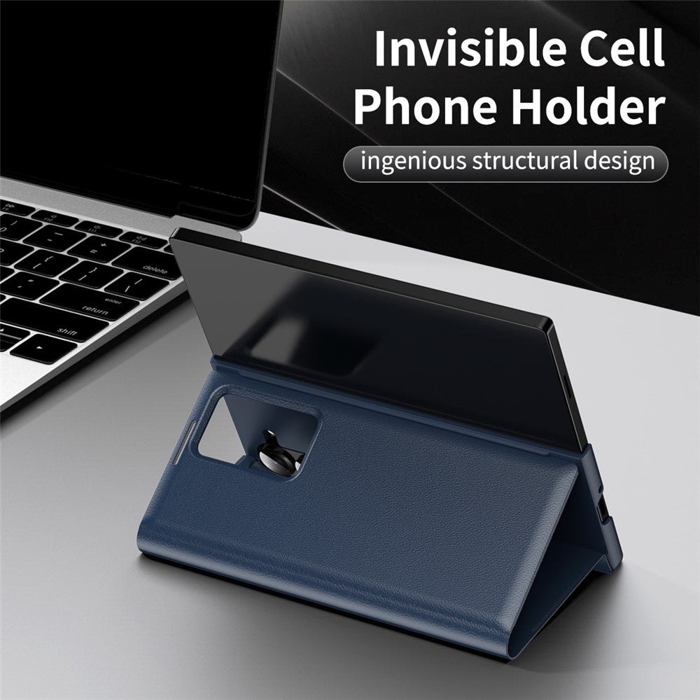 Galaxy Z Fold6 5G Lederhülle – Mit Kartenfach & Smart-View Fenster
