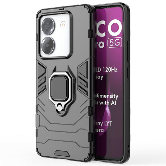 Xiaomi Poco M7 Pro 5G Handyhülle – aus PC + TPU mit Ringständer