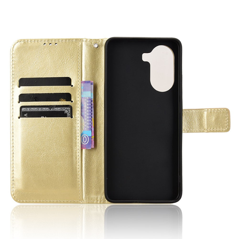 For Xiaomi Redmi Turbo 4 5G / Xiaomi Poco X7 Pro 5G PU Leather Case with Strap Crazy Horse Texture Phone Wallet Cover