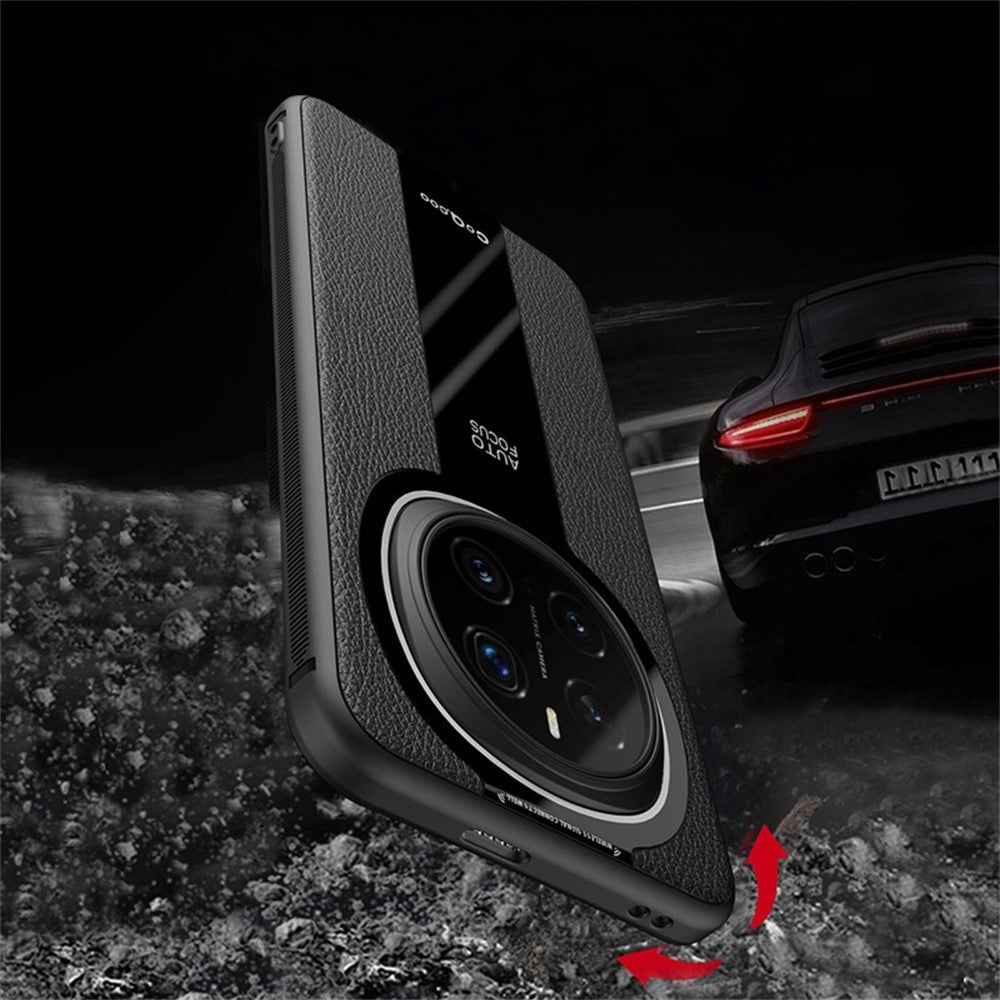 Q.COO For Honor Magic7 Pro 5G Case Shockproof PU Leather + TPU + Acrylic Phone Cover