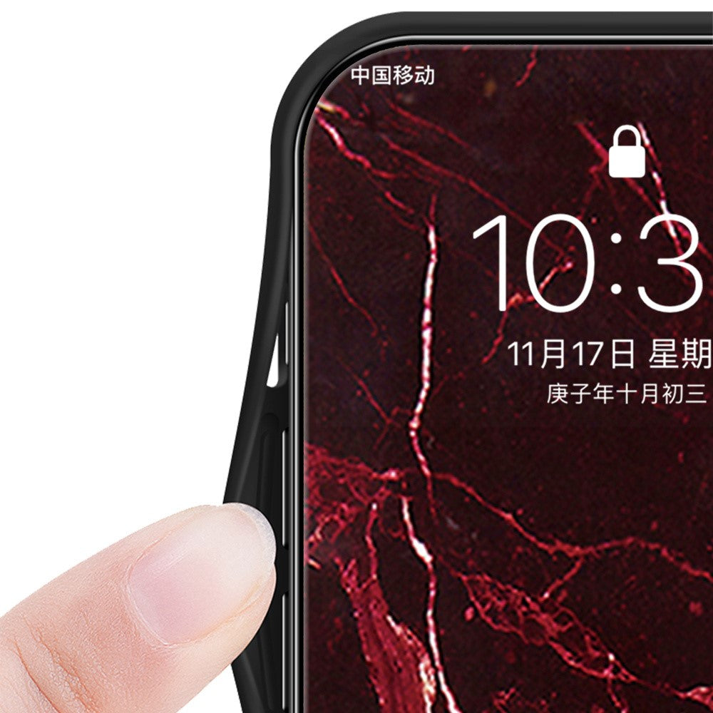 For Xiaomi Poco X7 5G / Redmi Note 14 Pro 5G Case Marble Pattern Tempered Glass + PC + TPU Protective Phone Cover