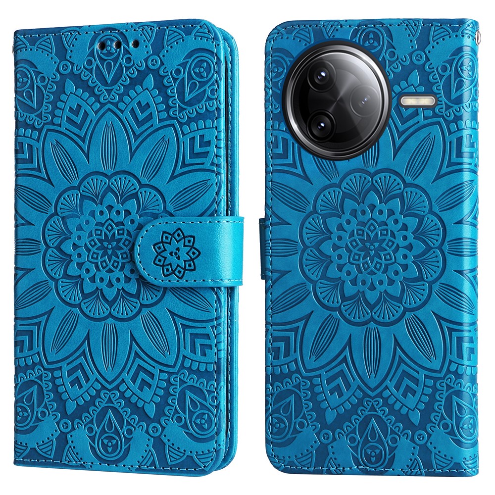 For Xiaomi Poco F7 Ultra 5G / Redmi K80 Pro 5G Case Sunflower Imprint Leather Wallet Phone Cover