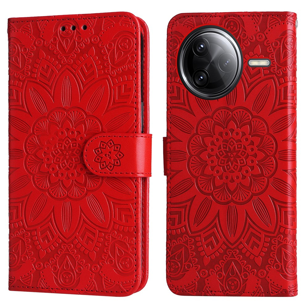 For Xiaomi Poco F7 Ultra 5G / Redmi K80 Pro 5G Case Sunflower Imprint Leather Wallet Phone Cover