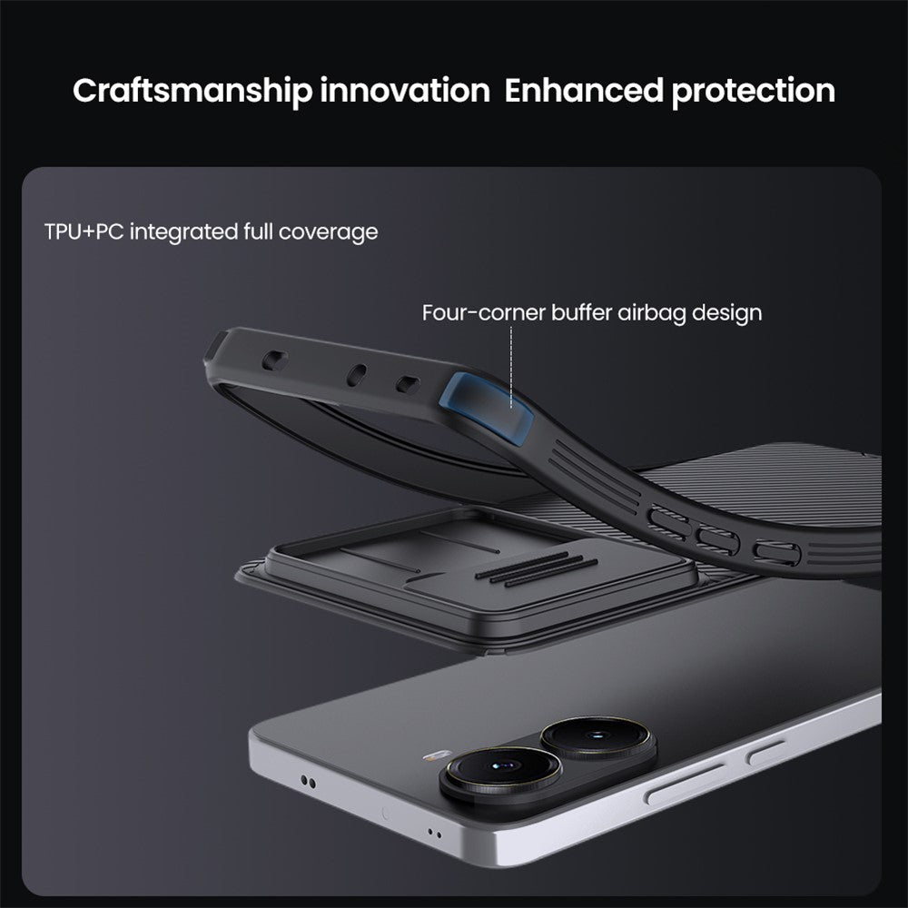 NILLKIN Camshield Pro Series for Xiaomi Poco X7 Pro 5G Case PC + TPU Slide Camera Lid Phone Cover