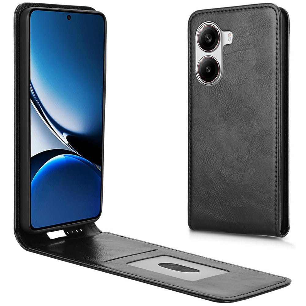 For Xiaomi Poco X7 Pro 5G  /  Redmi Turbo 4 5G Case with Card Slot Magnetic Vertical Flip Leather Phone Cover