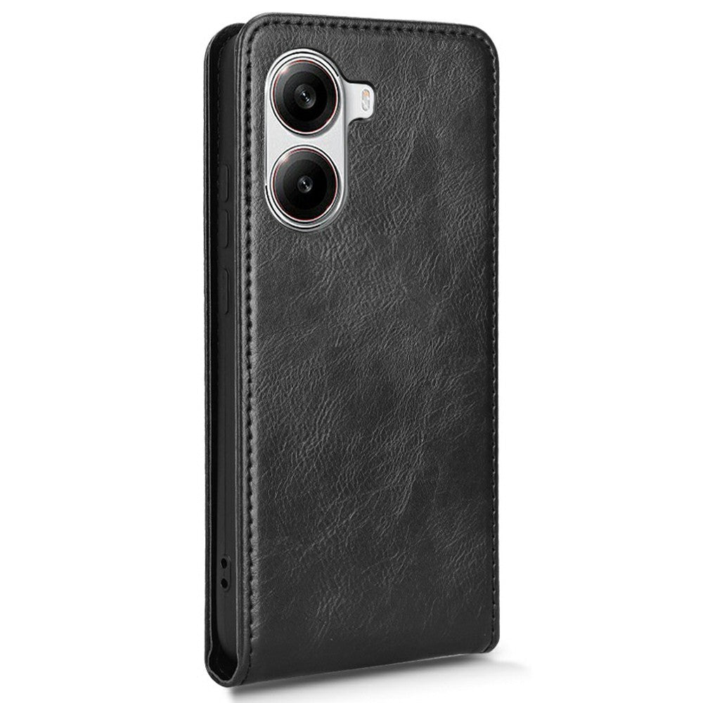 For Xiaomi Poco X7 Pro 5G  /  Redmi Turbo 4 5G Case with Card Slot Magnetic Vertical Flip Leather Phone Cover