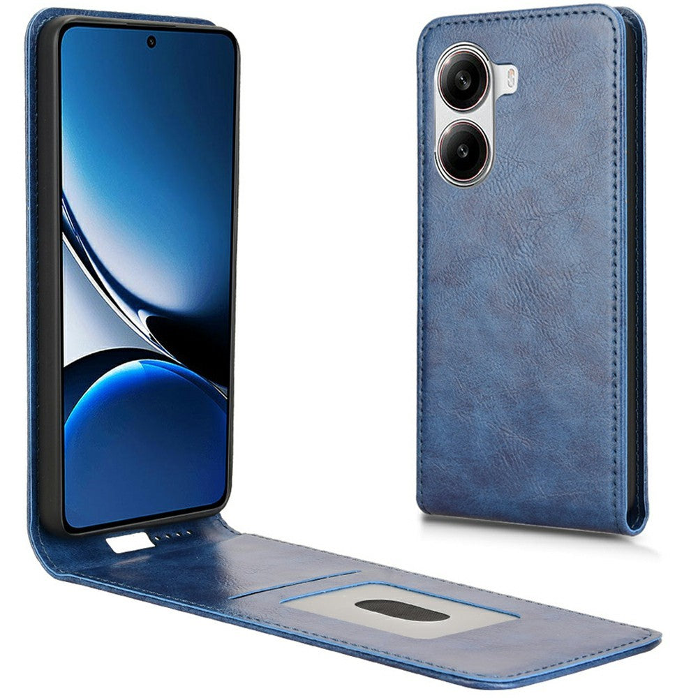For Xiaomi Poco X7 Pro 5G  /  Redmi Turbo 4 5G Case with Card Slot Magnetic Vertical Flip Leather Phone Cover