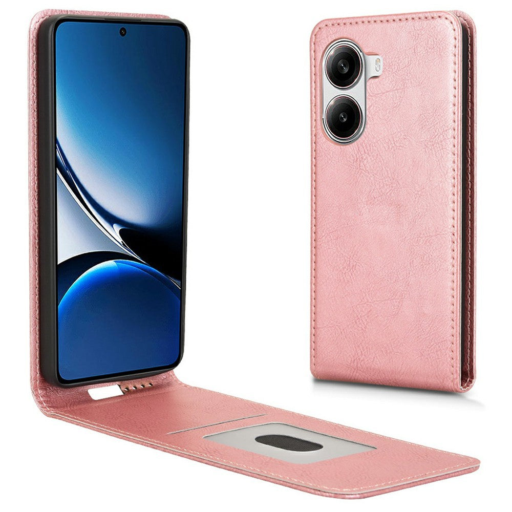 For Xiaomi Poco X7 Pro 5G  /  Redmi Turbo 4 5G Case with Card Slot Magnetic Vertical Flip Leather Phone Cover