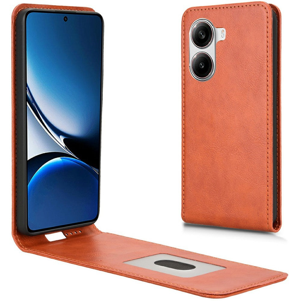 For Xiaomi Poco X7 Pro 5G  /  Redmi Turbo 4 5G Case with Card Slot Magnetic Vertical Flip Leather Phone Cover