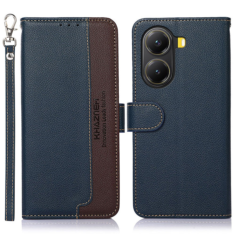 KHAZNEH For Xiaomi Poco X7 Pro 5G  /  Redmi Turbo 4 5G Case RFID Blocking Wallet Litchi Texture PU Leather Phone Cover