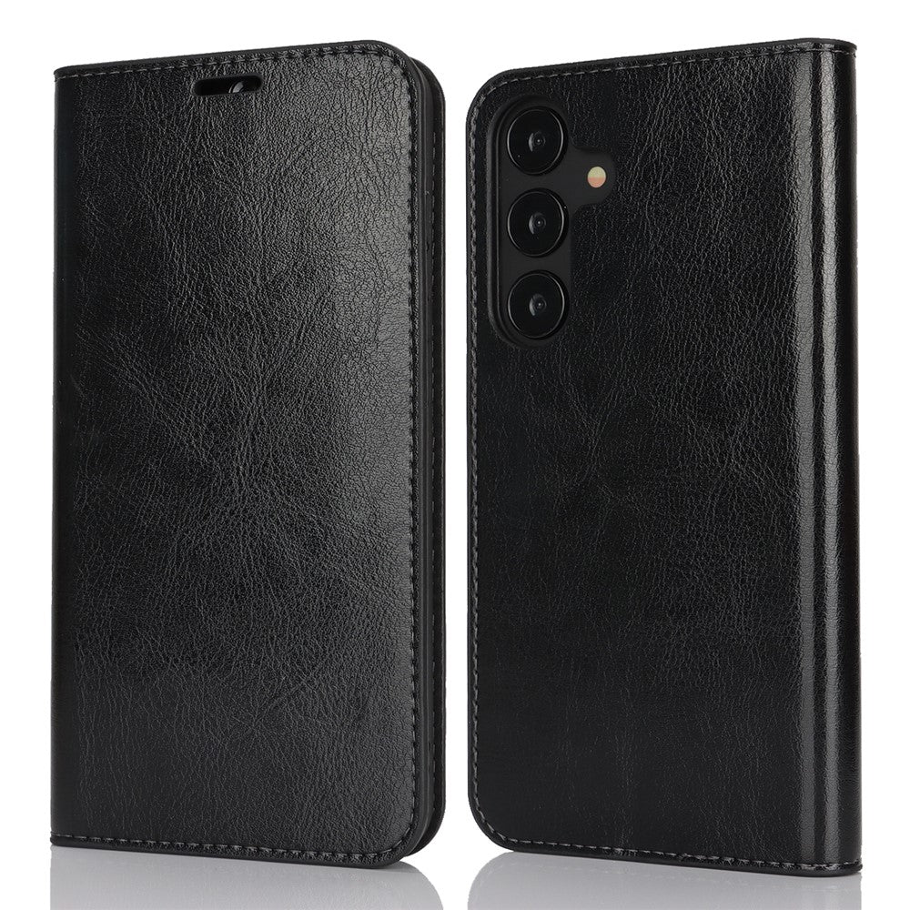 Galaxy S25 Echtleder-Hülle mit Kartenfach