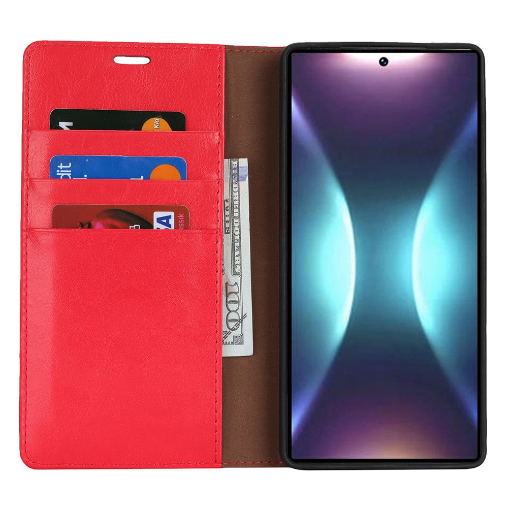Galaxy S25 Ultra Echtleder-Hülle mit Kartenfach