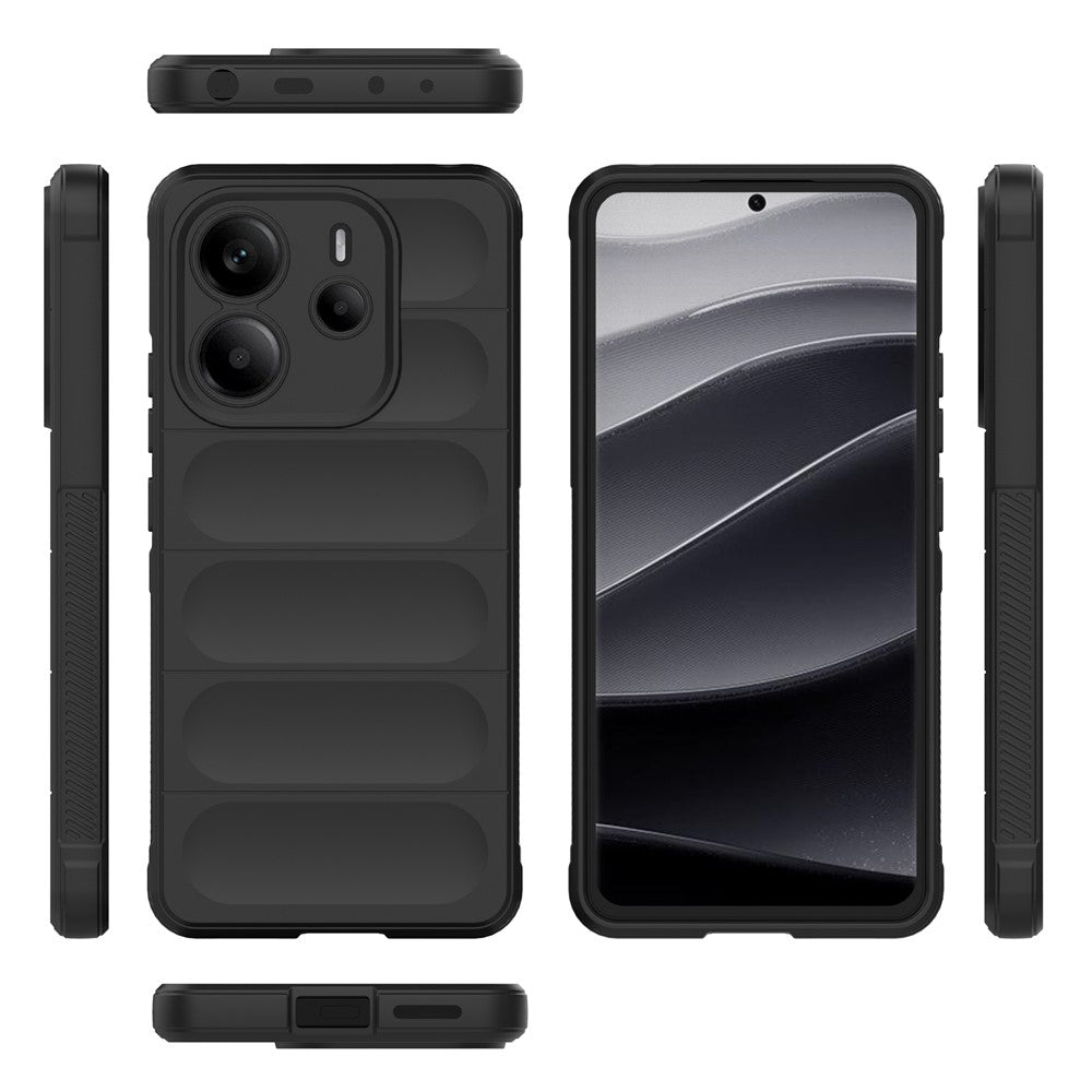 For Xiaomi Redmi Note 14 4G (163.25mm) Case Anti-Drop Soft TPU Rugged Phone Back Cover