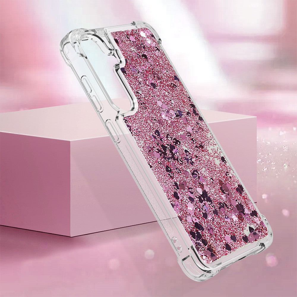 Galaxy S24 / S25 Glitzer-Hülle – Stoßfest & mit Treibsand