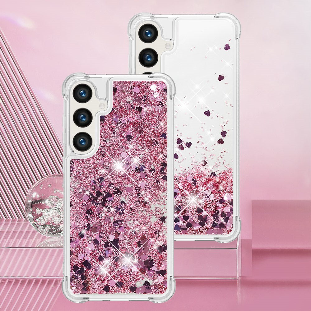 Galaxy S24 Plus / S25 Plus Glitzer-Hülle – Stoßfest & mit Treibsand