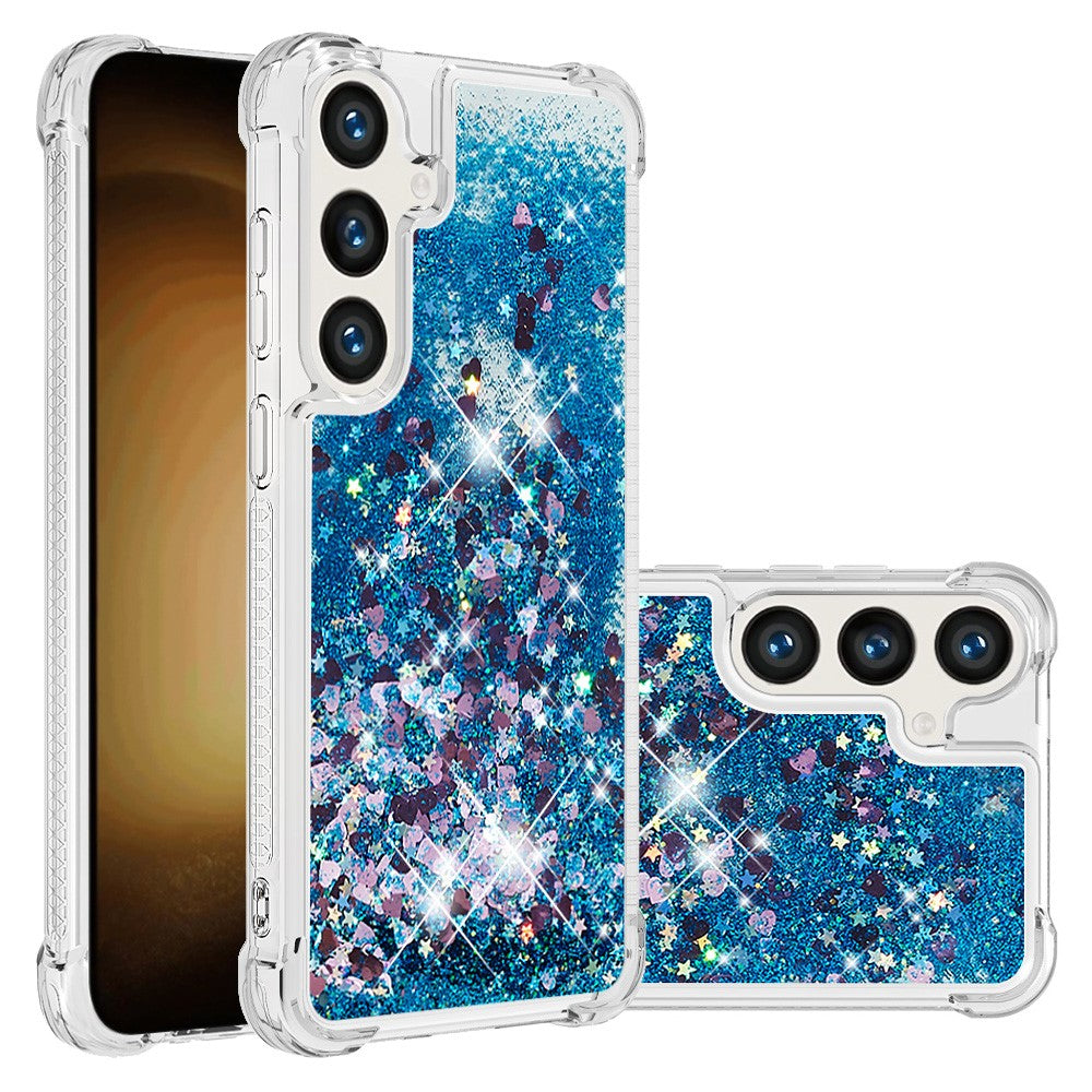 Galaxy S24 Plus / S25 Plus Glitzer-Hülle – Stoßfest & mit Treibsand