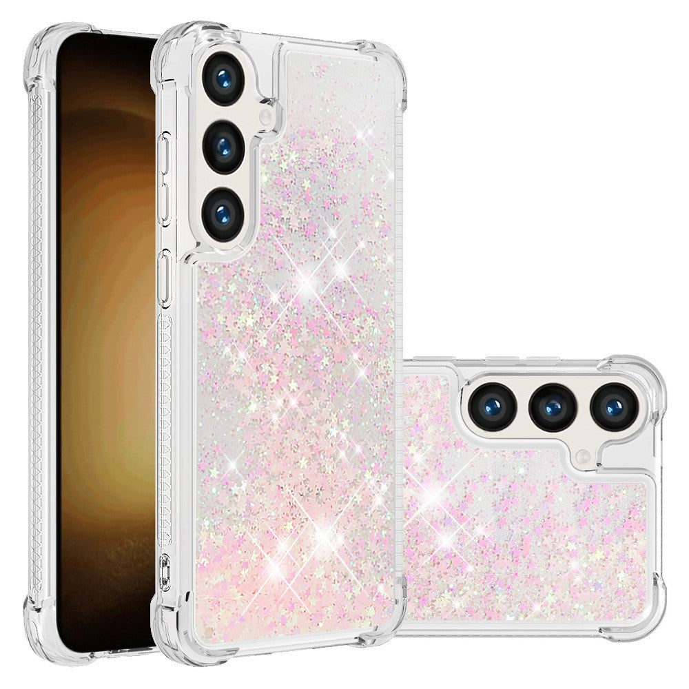 Galaxy S24 Plus / S25 Plus Glitzer-Hülle – Stoßfest & mit Treibsand