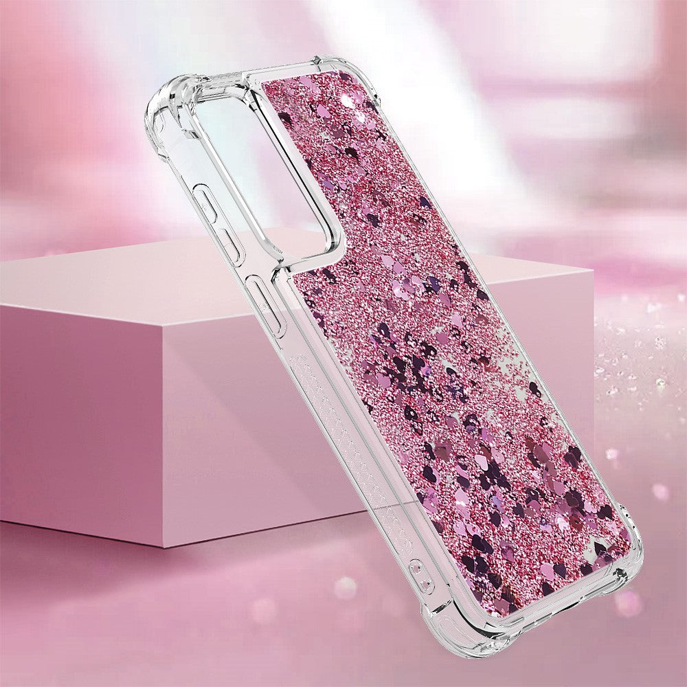 Galaxy A56 5G Glitzer-Hülle – Stoßfest & mit Treibsand