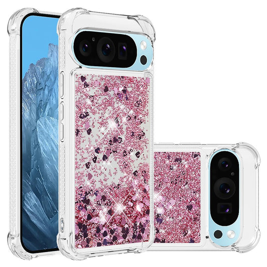 Pixel 9 Glitzer-Hülle – Stoßfest & mit Treibsand