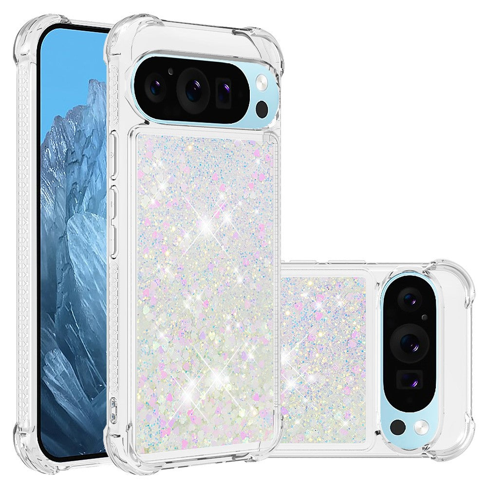 Pixel 9 Glitzer-Hülle – Stoßfest & mit Treibsand