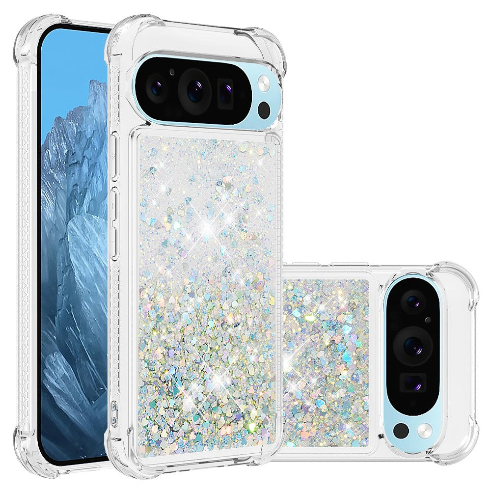 Pixel 9 Glitzer-Hülle – Stoßfest & mit Treibsand