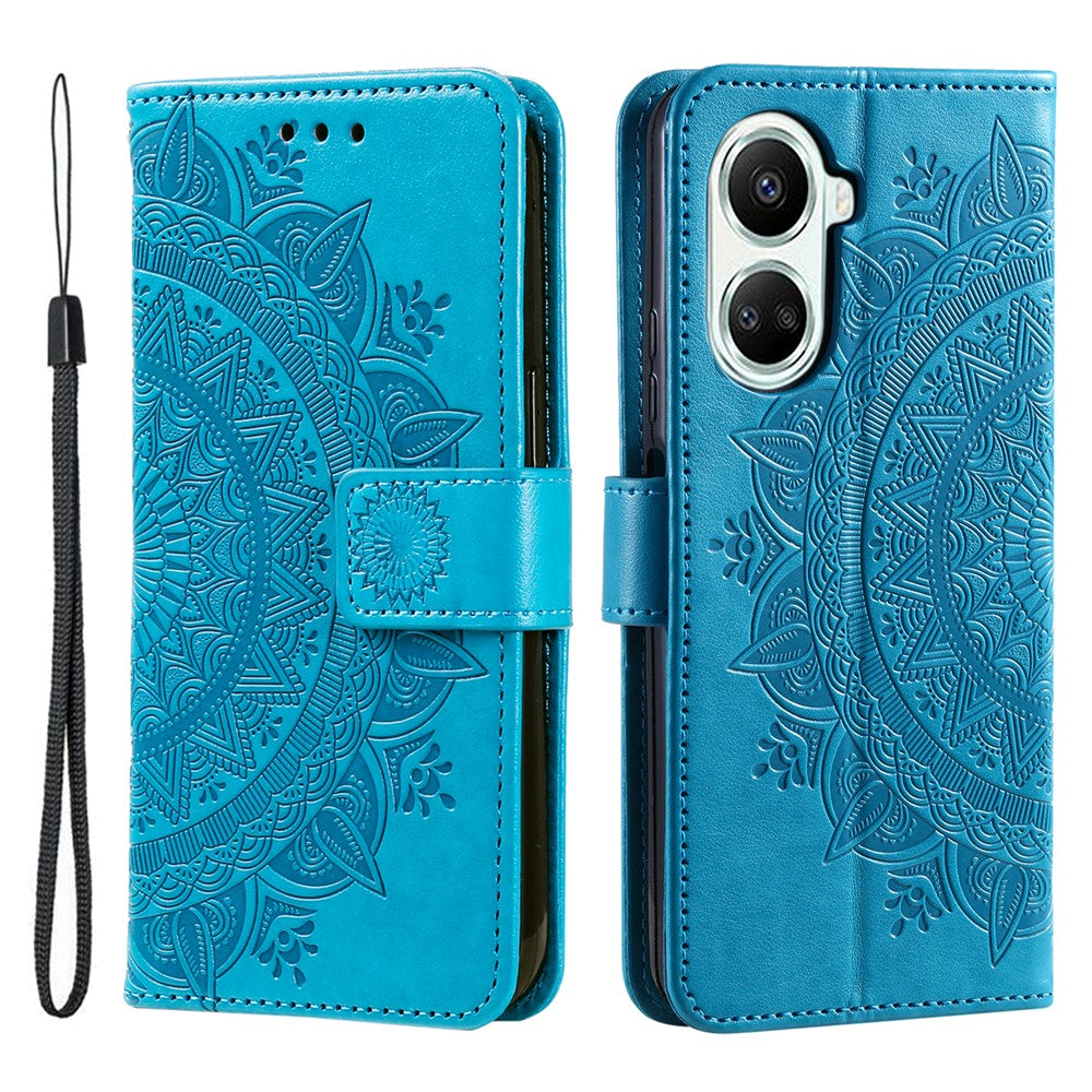 For Xiaomi Poco X7 Pro 5G Stand Case Imprinted Totem PU Leather Wallet Phone Cover