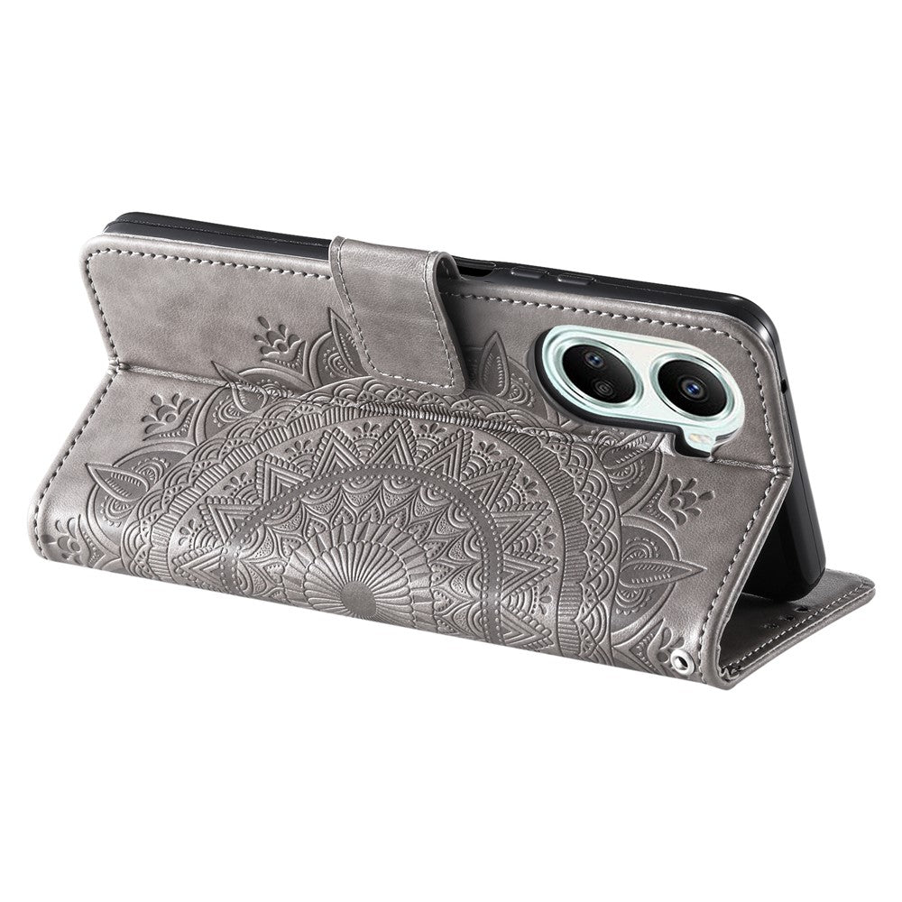 For Xiaomi Poco X7 Pro 5G Stand Case Imprinted Totem PU Leather Wallet Phone Cover