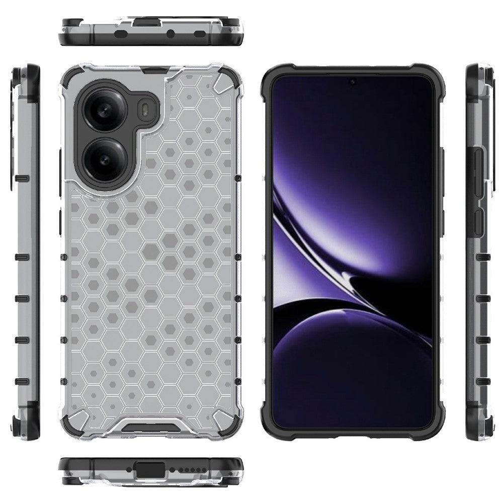 For Xiaomi Poco X7 Pro 5G  /  Redmi Turbo 4 5G Case PC + TPU Phone Cover Honeycomb Shape