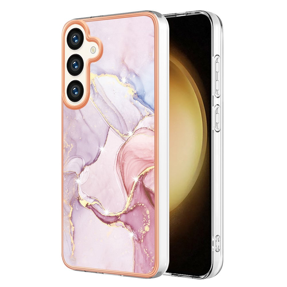 Galaxy S24 / S25 Schutzhülle – Mit Marmormuster 2,0 mm Galvanik-Rückseite