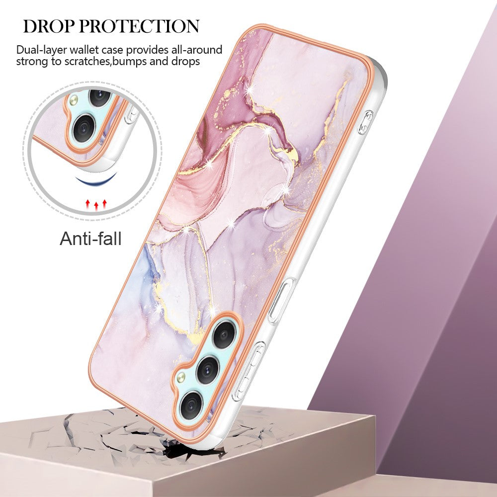 Galaxy A26 5G Schutzhülle – Mit Marmormuster 2,0 mm Galvanik-Rückseite