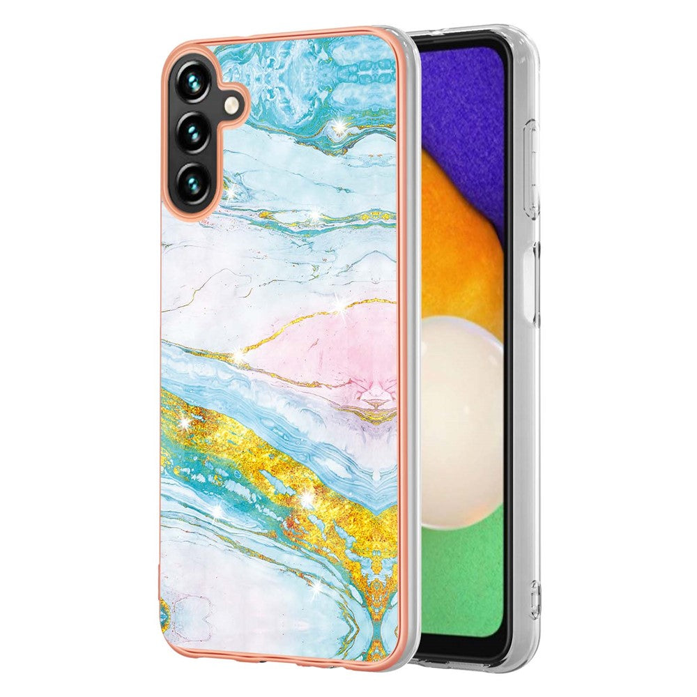 Galaxy A56 5G Schutzhülle – Mit Marmormuster 2,0 mm Galvanik-Rückseite
