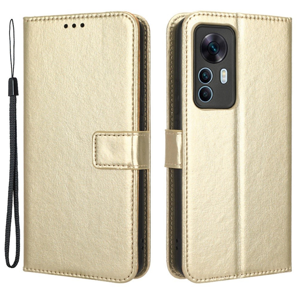 For Xiaomi 12T 5G / 12T Pro 5G / Redmi K50 Ultra 5G Phone Stand Wallet Protective Case Crazy Horse Texture PU Leather Cover