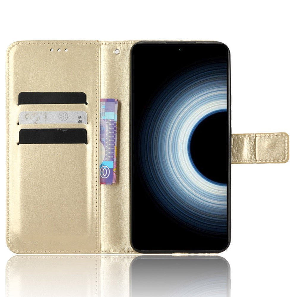 For Xiaomi 12T 5G / 12T Pro 5G / Redmi K50 Ultra 5G Phone Stand Wallet Protective Case Crazy Horse Texture PU Leather Cover