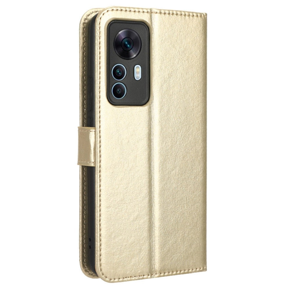 For Xiaomi 12T 5G / 12T Pro 5G / Redmi K50 Ultra 5G Phone Stand Wallet Protective Case Crazy Horse Texture PU Leather Cover