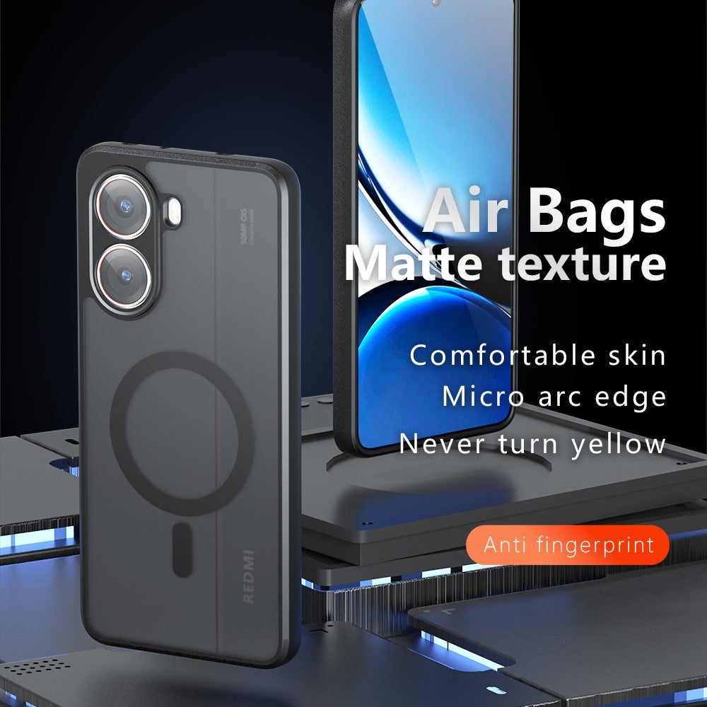 Matte Case for Xiaomi Poco X7 Pro 5G / Redmi Turbo 4 5G Magnetic Case TPU+PC Phone Cover