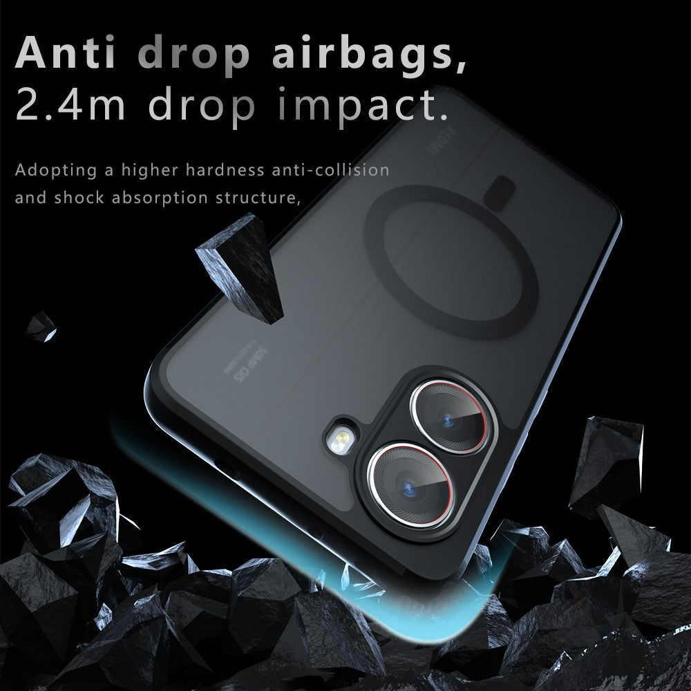 Matte Case for Xiaomi Poco X7 Pro 5G / Redmi Turbo 4 5G Magnetic Case TPU+PC Phone Cover